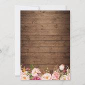 Rustic String Lights Lace Floral Couple's Shower Kaart (Achterkant)