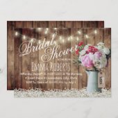 Rustic String Lights Land Floral Vrijgezellenfeest Kaart (Voorkant / Achterkant)