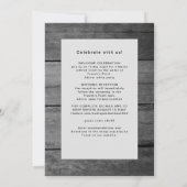 Rustic String Lights Lavender met Details Weddensc Kaart (Achterkant)