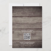 Rustic String Lights Lavender QR Code Weddenschap Kaart (Achterkant)