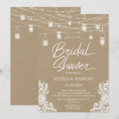 Rustic String Lights LGBTQ Vrijgezellenfeest-uitno Kaart (Voorkant / Achterkant)