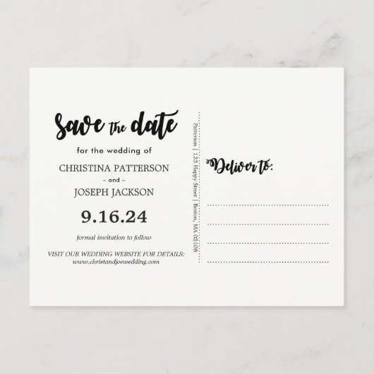 Rustic String Lights Mason Jar slaat de datum op Aankondigingskaart (Achterkant)