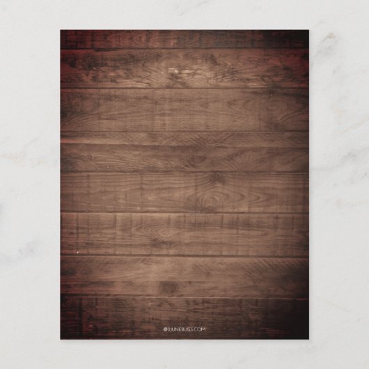 Rustic String Lights Mason Jar Wedding Uitnodiging (Achterkant)