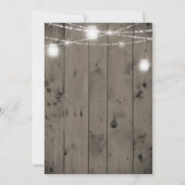 Rustic String Lights Mason Jars Couples Shower Kaart (Achterkant)