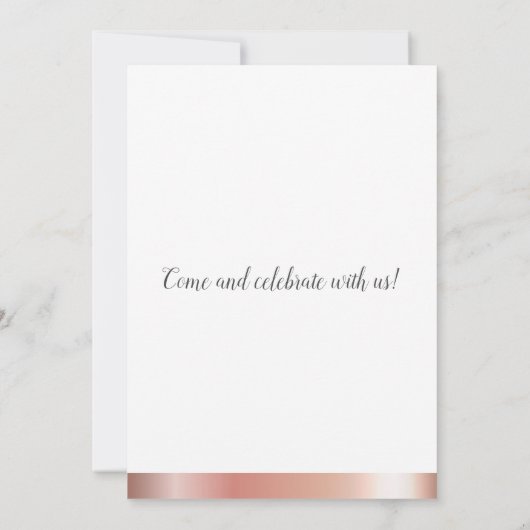 Rustic String Lights Mason Jars Metallic Roos Gold Kaart (Achterkant)