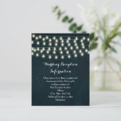 Rustic String Lights Navy Blue Wedding (Staand voorkant)