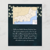 Rustic String Lights Navy Blue Wedding (Achterkant)