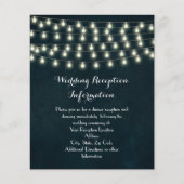 Rustic String Lights Navy Blue Wedding (Voorkant)