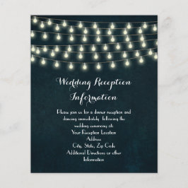  Rustic String Lights Navy Blue Wedding