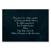  Rustic String Lights Navy Blue Wedding Kaart (Achterkant)