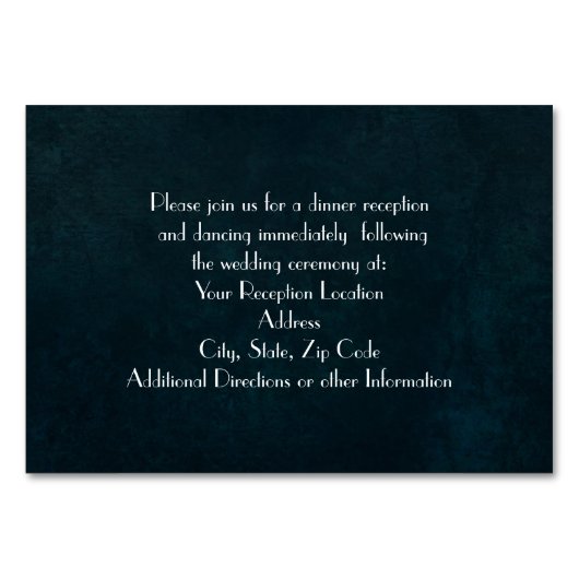  Rustic String Lights Navy Blue Wedding Kaart (Achterkant)