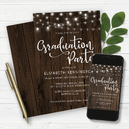 Rustic String Lights op Houtwedstrijder Kaart