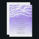 Rustic String Lights Paarse bruiloft uitnodiging<br><div class="desc">Rustic String Lights Paarse bruiloft uitnodiging. Pas de voor- en achterkant aan voor elk evenement.</div>