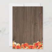 Rustic String Lights Poppy Summer Wedding Kaart (Achterkant)