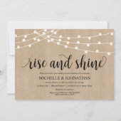 Rustic String Lights Post Bruiloftsbrunch Uitnodig Kaart (Voorkant)