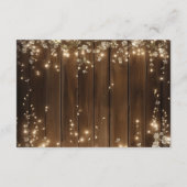 Rustic String Lights QR Code repetitie diner Informatiekaartje (Achterkant)