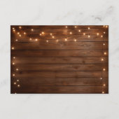 Rustic String Lights QR Code repetitie diner Informatiekaartje (Achterkant)