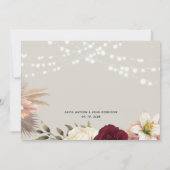 Rustic String Lights Red de datum Save The Date (Achterkant)