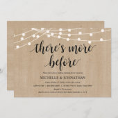 Rustic String Lights Rehearsal Dinner Invites Kaart (Voorkant / Achterkant)
