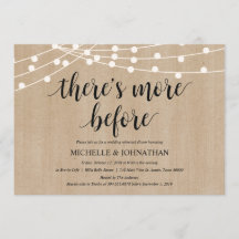 Rustic String Lights Rehearsal Dinner Invites