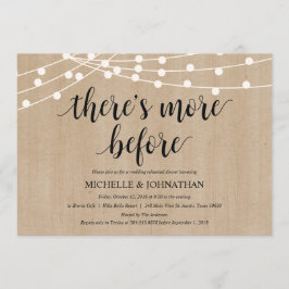 Rustic String Lights Rehearsal Dinner Invites Kaart