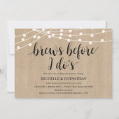Rustic String Lights Rehearsal Dinner Invites Kaart (Voorkant)