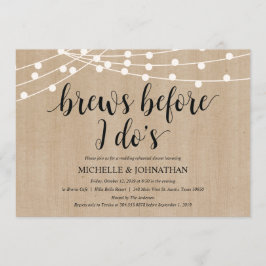 Rustic String Lights Rehearsal Dinner Invites Kaart