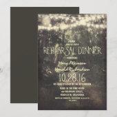 Rustic String Lights repetitie diner Kaart (Voorkant / Achterkant)