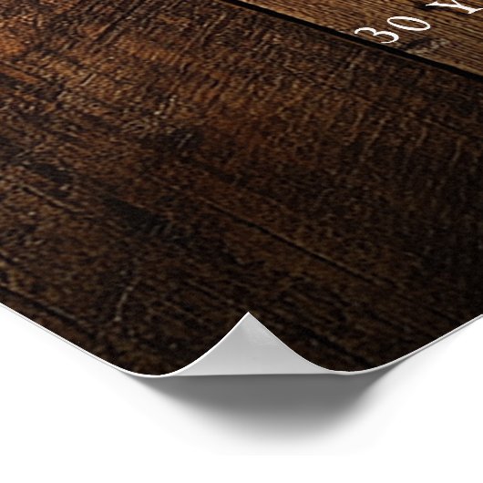 Rustic String Lights Retirement Party Welkomstbord Poster (Hoek)