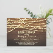 Rustic String Lights Romantisch Vrijgezellenfeest Kaart (Staand voorkant)