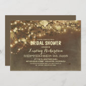 Rustic String Lights Romantisch Vrijgezellenfeest Kaart (Voorkant / Achterkant)