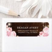 Rustic String Lights Rozen Wedding Etiket (Insitu)