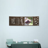 Rustic String Lights Schuur Hout Afstuderen Vertic Spandoek (Beurs)