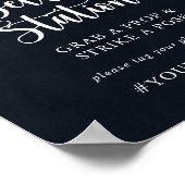 Rustic String Lights Selfie Station Sign. Poster (Hoek)