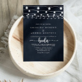 Rustic String Lights Spaans huwelijk Kaart