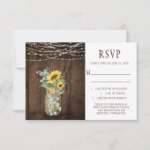 Rustic String Lights Sunflower Mason Jars RSVP (Voorkant)