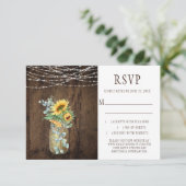 Rustic String Lights Sunflower Mason Jars RSVP (Staand voorkant)