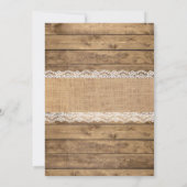 Rustic String Lights & Sunflower Wedding Photo Kaart (Achterkant)