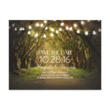Rustic String Lights Tree Path Sla de datum op