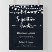Rustic String Lights Uitzonderlijke Dranken Bord Poster