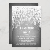 Rustic String Lights verlovingsfeest Kaart (Voorkant / Achterkant)