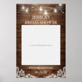 Rustic String Lights Vrijgezellenfeest Foto Prop Poster (Voorkant)