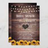 Rustic String Lights Vrijgezellenfeest Kaart (Voorkant / Achterkant)