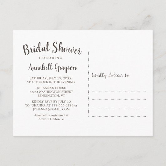 Rustic String Lights Vrijgezellenfeest Uitnodiging Briefkaart (Achterkant)