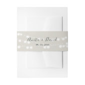 Rustic String Lights Wedding Belly Band Uitnodigingen Wikkel (Voorkant Voorbeeld)
