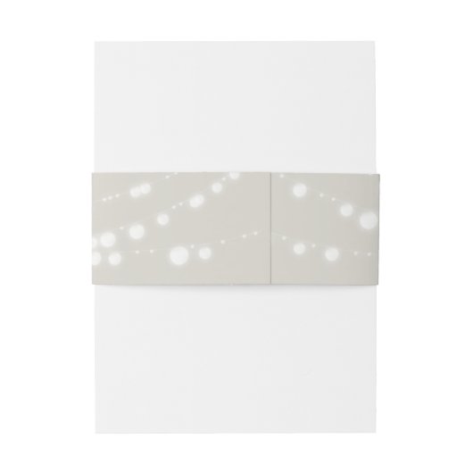 Rustic String Lights Wedding Belly Band Uitnodigingen Wikkel (Achterkant Voorbeeld)