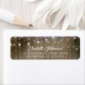 Rustic String Lights Wedding Etiket (Insitu)