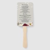Rustic String Lights Wedding Program Fan Handwaaier (Achterkant)