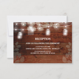 Rustic String Lights Wedding Reception Kaart