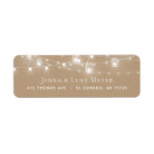 Rustic String Lights Wedding Return-adreslabels Etiket (Voorkant)
